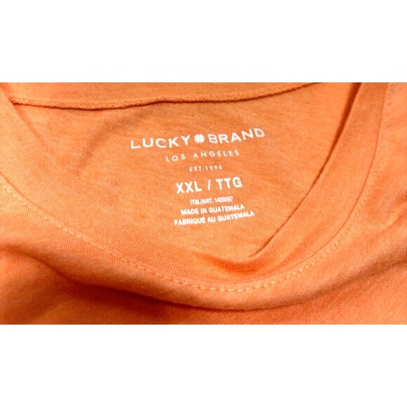 Lucky Brand "Blue Jeans" T-Shirt Orange, Plus Size XXL Women's Tee Shirt Top GUC - Picture 6 of 8